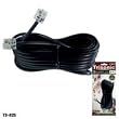 25' FT FOOT BLACK PHONE TELEPHONE EXTENSION CORD CABLE LINE WIRE WITH STANDARD RJ-11 PLUGS JACKS