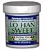 Luo han guo is a very sweet fruit found in China. Extracts of luo han guo (also spelled Lo han guo, Luo han kuo, or lo han kuo) are now being marketed as a sweetener. Lo Han Kuo is the fruit of Momordica grosvenori, a plant cultivated in the mountains of southern China. Mogrosides, which are water extracted from the Lo Han fruit, offer a pleasant, sweet taste without elevating blood sugar. Lo Han Kuo Mogrosides are up to 200 times sweeter than sugar. Xylitol, a naturally occurring polyol, is sweet with a distinct cooling sensation in the mouth. Xylitol is metabolized differently from a conventional sugar and does not cause or contribute to tooth decay. Xylitol is as sweet as sugar, having 40% less calories. Inulin-FOS (FructoOligoSaccharide) is a soluble fiber and promotes beneficial intestinal bacterial growth. Lo Han Sweet advantages: Low Glycemic Index: Does not cause extreme fluctuations in blood sugar. Heat Stable: Very stable under high temperature and can be added to both hot as well as cold foods. Suitable for cooking and baking. Low Calorie: 2 calories per serving of 2g (about 1/2 teaspoon). Two low or no-calorie alternatives to traditional sweeteners: Stevia and Luo han guo".