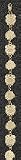Chicago Blackhawks C and Head 7 1/2 Bracelet -14KT Gold Jewelry