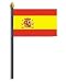 Outdoor Living : Spain Flag Rayon On Staff 4 in. x 6 in.