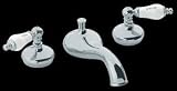 Roman Tub Filler Sets, Chrome Roman Tub Faucet w/Porcelain Levers