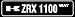KAWASAKI ZRX 1100 WAY bike road street sign