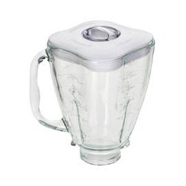 Childrens Toyshop  Kitchen & Housewares : Oster 4918 Oster Cube Shaped Glass Jar - 5 Cup - White Lid