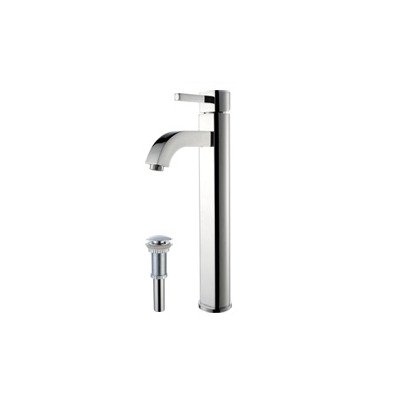 Kraus White Rectangular Ceramic Sink and Ramus Faucet, Chrome Kraus White Rectangular Ceramic Sink and Ramus Faucet, Chrome