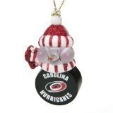 Carolina Hurricanes All Star Light Up Snowman Ornament (Set of 3)