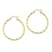 14k Yellow Gold Twist Polished Hoop Earring title=