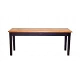 BLACK/OAK SHAKER DINING BENCH