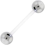 Steel Ball Bioplast Barbell Tongue Ring