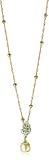 Antiquities Couture Swarovski Crystal Simulated Faux Pearl Necklace