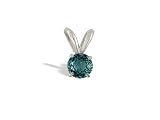 14K White Gold Round Created Alexandrite Pendant