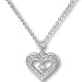 18 carat White Gold 16pts Fine Diamond heart Pendant. with 18 carat fine