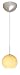 Besa Lighting 1BC-166417-SN Satin Nickel Lilo Contemporary / Modern Single Light Pendant with Pina Glass from the Lilo Collection