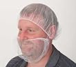 Industrial Grade 3EZD7 Beard Restraint, Polypropylene, WH, PK100