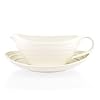 Mikasa 2-pc. Swirl Gravy Boat and Saucer, White.