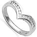 Jewelco London 9 carat White Gold 0.30 carat Fine Diamond Channel-set wishbone Ring