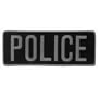 POLICE Officer Large Uniform BACK PATCH Badge Emblem Insignia 11" x 4" GRAY on BLACK