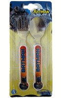  Batman Fork and Spoon 2 Piece Round End Cutlery Set