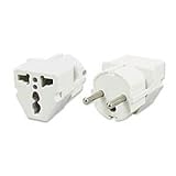 UNIVERSAL PLUG ADAPTER FOR EUROPE - CONVERTS PLUGS FROM ANY COUNTRY TO GERMAN SHUCKO PLUG. VP-109
