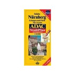 ADAC Stadtpl�ne, spezialgefaltet, N�rnberg, Erlangen und F�rth: Mit Cityguide. Mit Citypl�nen und Durchfahrtsplan. Mit Flughafen- und Messeplan. Mit Schienennetzplan des VGN und Postleitzahlen