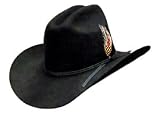 Black Wool Felt Cattleman Style Cowboy Hat (Made in USA)