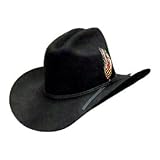 Black Wool Felt Cattleman Style Cowboy Hat (Made in USA) by Western Express