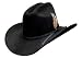 Black Wool Felt Cattleman Style Cowboy Hat (Made in USA)