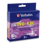 Verbatim 3 x DVD+R DL - 8.5 GB 2.4X - Jewel Case - Storage Media (587875)
