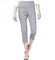Cotton Rich Modern Slim Tapered Leg Cropped Trousers