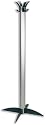 Acorn Storm Coat Stand Aluminium Silver Anodised Finish Slide Fixings ABS Base H1550mm Silver Ref 507680