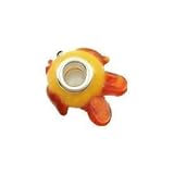 Believe Beads � Lampwork Glass Orange Fish Charm Bead will fit Pandora/Troll/Chamilia Style Charm Bracelet.