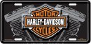 Harley Davidson V Twin Engine License Plate