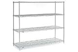 54'H Nexel Chrome Wire Shelving - 72'W X 24'D