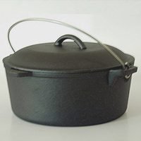 Cast Iron Dutch Oven with Lid, 5 Qt by Homebasix