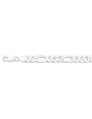.925 Sterling Silver 20" Figaro 180 Chain Necklace
