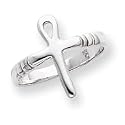 Sterling Silver Ankh (Egyptian) Cross Ring - Size 7