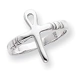 Sterling Silver Ankh (Egyptian) Cross Ring - Size 7