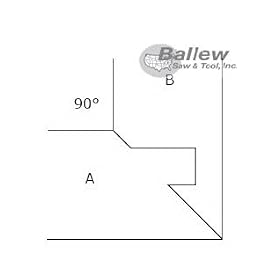 Freeborn MC-68-020 Mini Pro Single Tongue and Groove Lock Mitre 3 piece Cutter Set Carbide tipped