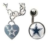 Dallas Cowboys Heart Bracelet/Belly Ring Package