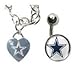 Dallas Cowboys Heart Bracelet/Belly Ring Package