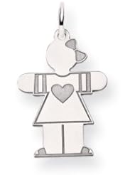Genuine IceCarats Designer Jewelry Gift 14K White Gold Kid Charm