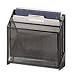 Rolodex 22347 Mesh three-tier organizer, black, 12-3/4w x 3-1/2d x 11-1/2h