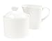 Mitis White Fine China Sugar Bowl & Creamer Set