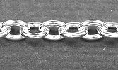 Silver-Plated Chain _#43: Small 2.25x3mm Plain Cable Chain (per 25-foot spool)