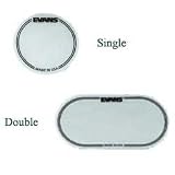 Evans EQ Double Bass Drum Patch, Black