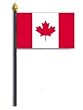 Canada Flag Rayon On Staff 4 in. x 6 in.