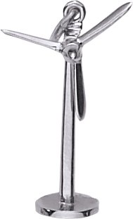 Childrens Toyshop  Jewelry : Power Wind Mill Charm by Rembrandt Charms