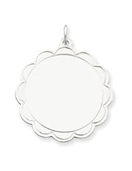 Sterling Silver Engraveable Disc Charm