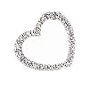 14k White Gold & Diamond Heart Pendant (0.10ctw)