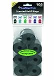 Pet Supplies : 5Star Cored Scented Dog Walking Poop Bags Black 105 Count