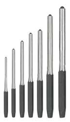 Westward 2AJL9 Roll Pin Punch Set, 1/16 To 5/16 In, 7 Pc